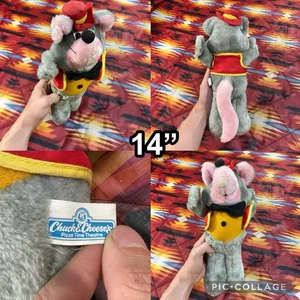 Ratón de peluche vintage de los años 80 14" Chuck E Cheese Pizza Time Theater - Imagen 1 de 19