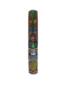 Masque Tiki mural Multicolore 100cm motif Tribal - Imagen 1 de 3