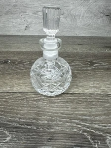 Waterford Glandore Perfume Bottle Signed Ribbed Stopper w Glass Dauber 5” H - Picture 1 of 10