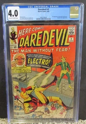 DAREDEVIL #2 CGC 4.0 2nd App of DAREDEVIL & ELECTRRO! STAN LEE & JACK KIRBY 1964 - Image 1 of 3