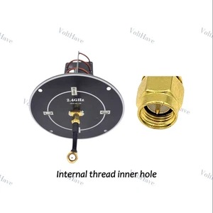 2,4 GHz zirkular polarisierte High-Gain Antenne Innengewinde Innenloch 2400 MHz - Bild 1 von 8