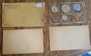1957 UNITED STATES MINT SILVER PROOF SET -  ALL MINT PACKAGING INCLUDED - Picture 1 of 5