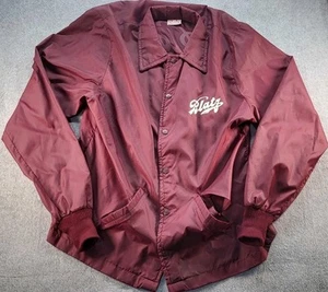 vtg 1970s 80s BLATZ BEER NYLON JACKET Delivery Guy Windbreaker Thrashed USA - Picture 1 of 24