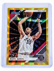 Panini Donruss Press Proof Gold Laser #184 Marc Gasol 2019-20/10 Raptors - Imagen 1 de 2