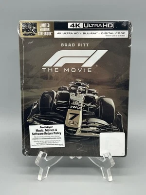 F1 The Movie Steelbook Limited Edition 4k Ultra HD + Blu-Ray + Digital BRAND NEW Foto 1 de 4