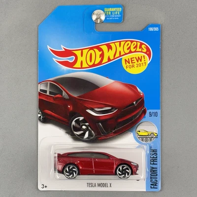 2017 Hot Wheels Tesla Model X Red Factory Fresh 9/10 First Release - Image 1 of 4