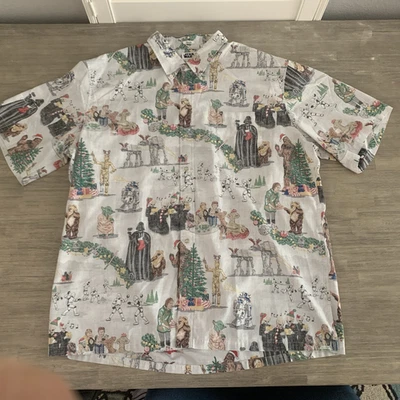 Reyn Spooner Men's "A STAR WARS SITHMAS"  Glacier Christmas 3XL Button Shirt - Image 1 of 4