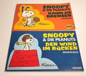 Vintage Peanuts Snoopy Charlie Brown German language paperback books 1986/1988 - Picture 1 of 9