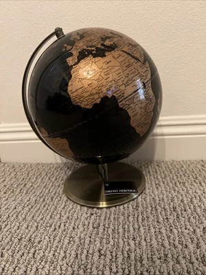 NUEVO NUEVO CON ETIQUETAS HTF DREXEL Heritage 12" negro y cobre - brazo y base de latón pulido globo Foto 1 de 2