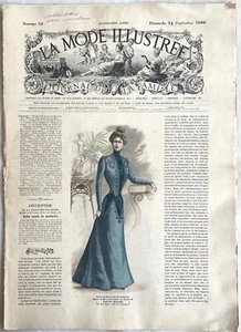 La Mode Illustrée Nr. 39 vom 24. September 1899 Familientagebuch Tuchkleid - Bild 1 von 4