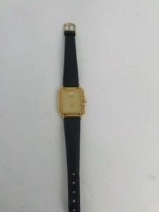Vintage Bill Blass Damenuhr goldfarben rechteckig Analog Quarz ~ neue Batterie - Bild 1 von 6