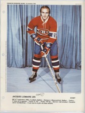 1972-73 Dimanche/Derniere Heure Jacques Lemaire HOF