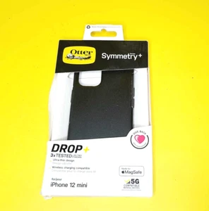 🔥NEUF🔥 OTTERBOX SYMMETRY SERIES DROP+ COQUE NOIRE MAGSAFE IPHONE 12 MINI - Photo 1 sur 9