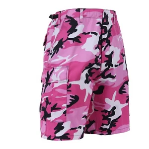 SHORTS BDU ARMY 6 POCKETS CARGO MILITARY CAMOUFLAGE PINK CAMO XS,S,M,L,XL,2X - Picture 1 of 4
