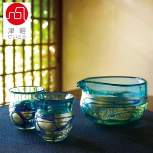 Aderia Sake Tasse Set 3 Sorten Tsugaru Vidro Glas Kindami Hekiruri JAPAN NEU - Bild 1 von 27