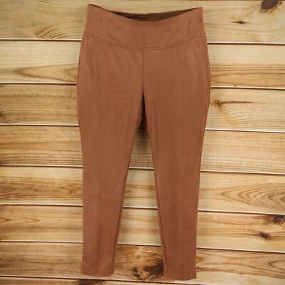Roz & Ali Leggings Womens Sz 2X Brown Polyester Blend Stretch Waist Soft Comfort - Image 1 of 4