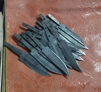 Lot Of 20 Handmade Damascus Steel Blank Blade Outdoor Hunting Skinner Knives - Image 1 of 4