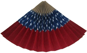 AMERICAN FLAG FAN BUNTING ~ 18" x 36" ~ Indoor Use - Picture 1 of 2