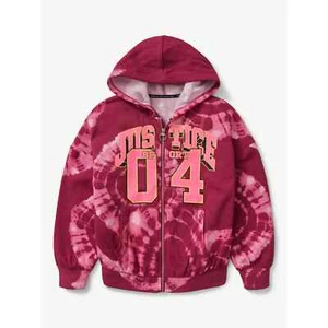 Justice Girls SIZE S 7-8 Zip Up Hoodie COLOR Wildflower NWT - Picture 1 of 4
