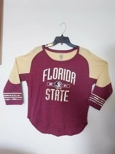 Florida State Seminoles Maroon/Gold 3/4 sleeve Girl Youth shirt Large (12/14) - Picture 1 of 7
