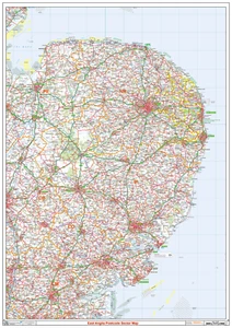 East Anglia Postleitzahlen, East Anglia Postleitzahlen Sektoren Karte - Bild 1 von 6