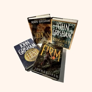 4 John Grisham Books 1st Edition Inscribed Hardcover The Firm, The Client - Afbeelding 1 van 11
