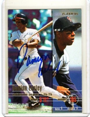 1995 Fleer #222 Damion Easley Autograph - Image 1 of 2