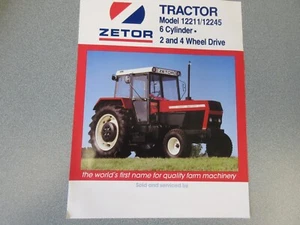 Zetor 12211 & 12245 Tractor Brochure 2 Page - Picture 1 of 1
