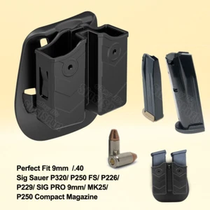 Mag Pouch Double Magazine Holster For Sig Sauer P320 P226 P229 P250 FS 9 mm 40 - Picture 1 of 7