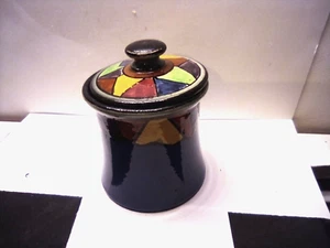 Royal Torquay Pottery Devon JAM Pot Rainbow design 10 cm vintage - Picture 1 of 9