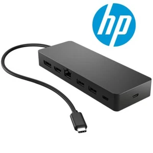 HP USB-C Travel DOCK Station 65W 7PORT HDMI DisplayPort LAN Gigabit USB-A/C WIN - Picture 1 of 6