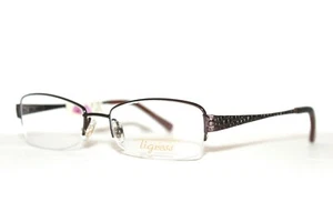 BRANDNEU TIGRESS TGS 101 210 GLÄNZEND BRAUN BRILLE METALLGESTELL RX 51-17-135 MM - Bild 1 von 6