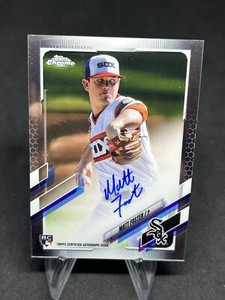 2021 Topps Chrome Rookie Auto Matt Foster #RA-MF Rookie Auto RC NK