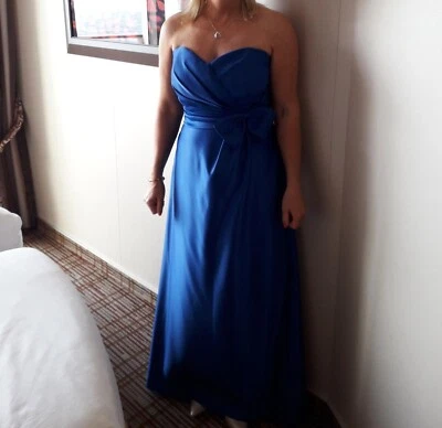 Electric Blue long evening/prom/formal/bridesmaid /cruise dress BARGAIN - Image 1 of 4