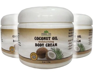 COCONUT OIL Body CREAM With Vitamin E Dry Skin Moisturizer Crema Hidratante 3-Pk - Picture 1 of 3