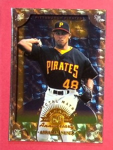 1998 Leaf Fractal Matrix Baseball Card #60 Abraham Nunez (Silver) #/600