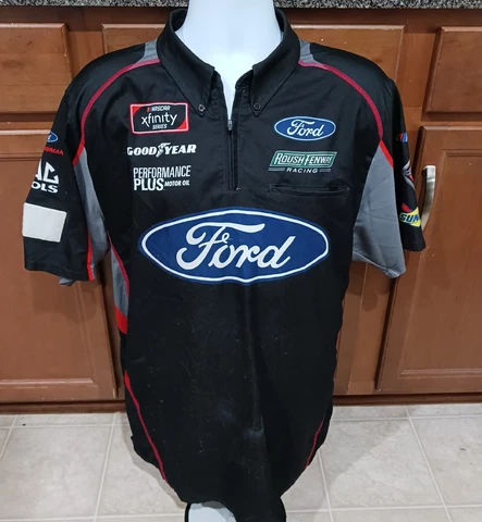 Ty Majeski 2XL Ford Roush Fenway Racing Race Used Crew Shirt NASCAR Xfinity #60 Cover