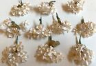 Pretty Lot/10 OLD VINTAGE Millinery Flower Bunches! Tiny Blossoms ~ Very Nice !