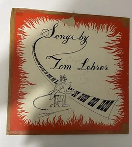 1953 Tom Lehrer "Songs By Tom Lehrer" 33 1/3 RPM 10" Record - Imagen 1 de 4