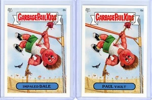 2005 Garbage Pail Kids ANS4 PAUL VAULT 6A & AUFGESPIESST DALE 6B Aufkleber - Bild 1 von 1