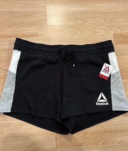 Reebok Womens Shorts Gym Training Workout Sports Relaxed Black Size 3XL NWT - Picture 1 of 13