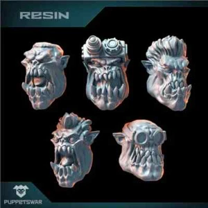 Puppets War Orc Flesh Busters Heads New - Picture 1 of 1