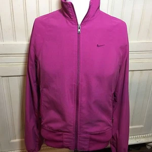 Nike Women's Jacket Coat Full Zip Polyester Shade of Pink Windbreaker Running - Picture 1 of 7