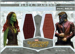 Marvel Black Diamond 2021 UD Shards Relic DS2-GOTG Zoe Saldana & Chris Pratt - Picture 1 of 1