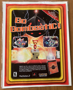 Bombastic by Capcom - Vintage Puzzle Game Print Ad / Poster / Wall Art - CLEAN