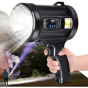 9900000LM Powerful Solar LED Flashlight USB Rechargeable Searchlight Waterproof - Picture 1 of 15