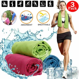 3X Kühlendes Sporthandtuch Fitness Abkühlung Handtuch Kühlhandtuch Cooling Towel - Bild 1 von 7
