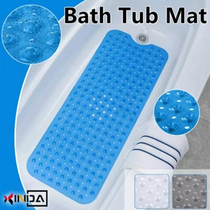 Bath Machine Washable Extra Long Mat Antibacterial 40"X16" Anti Slip Tub Shower - Picture 1 of 19