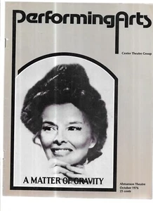 KATHERINE HEPBURN IN "A MATTER OF GRAVITY," PERFORMING ARTS PROGRAM OCT. 1976 - Imagen 1 de 3