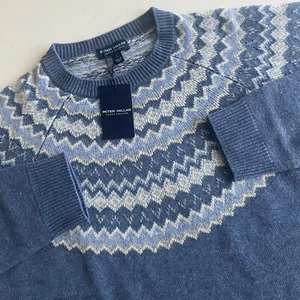 Peter Millar Sweater Men L Wool Cashmere Fair Isle Golf Ski Snow Nordic Arctic - Picture 1 of 16